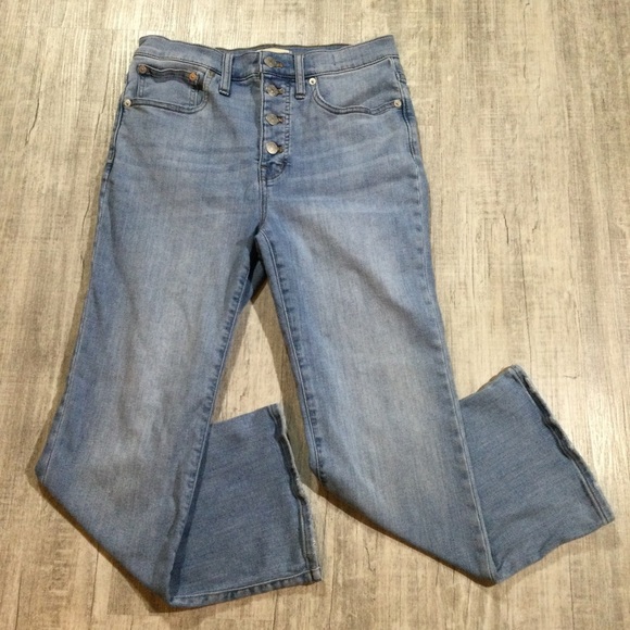 Madewell Women's Size 27 Cali Denim Button Fly Boot Cut Jeans Light Blue M4235 - Picture 2 of 14